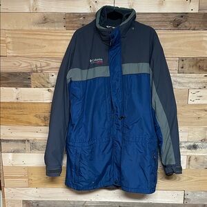 Columbia 3 in 1 Coat size XL Tall Navy and Charcoal Performance Coat